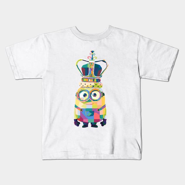 Bob Minions Pop Art Kids T-Shirt by wpapkoo